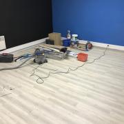  Nous avons posé un parquet souple